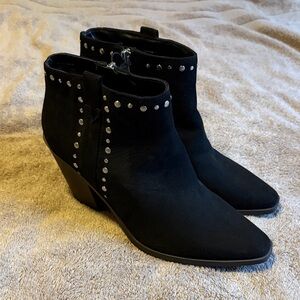 a.n.a Black Ankle Booties with Silver Studs